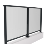 Garde-corps modulaire en kit, pose sur dalle. Système certifié NF P01-012 / P01-013