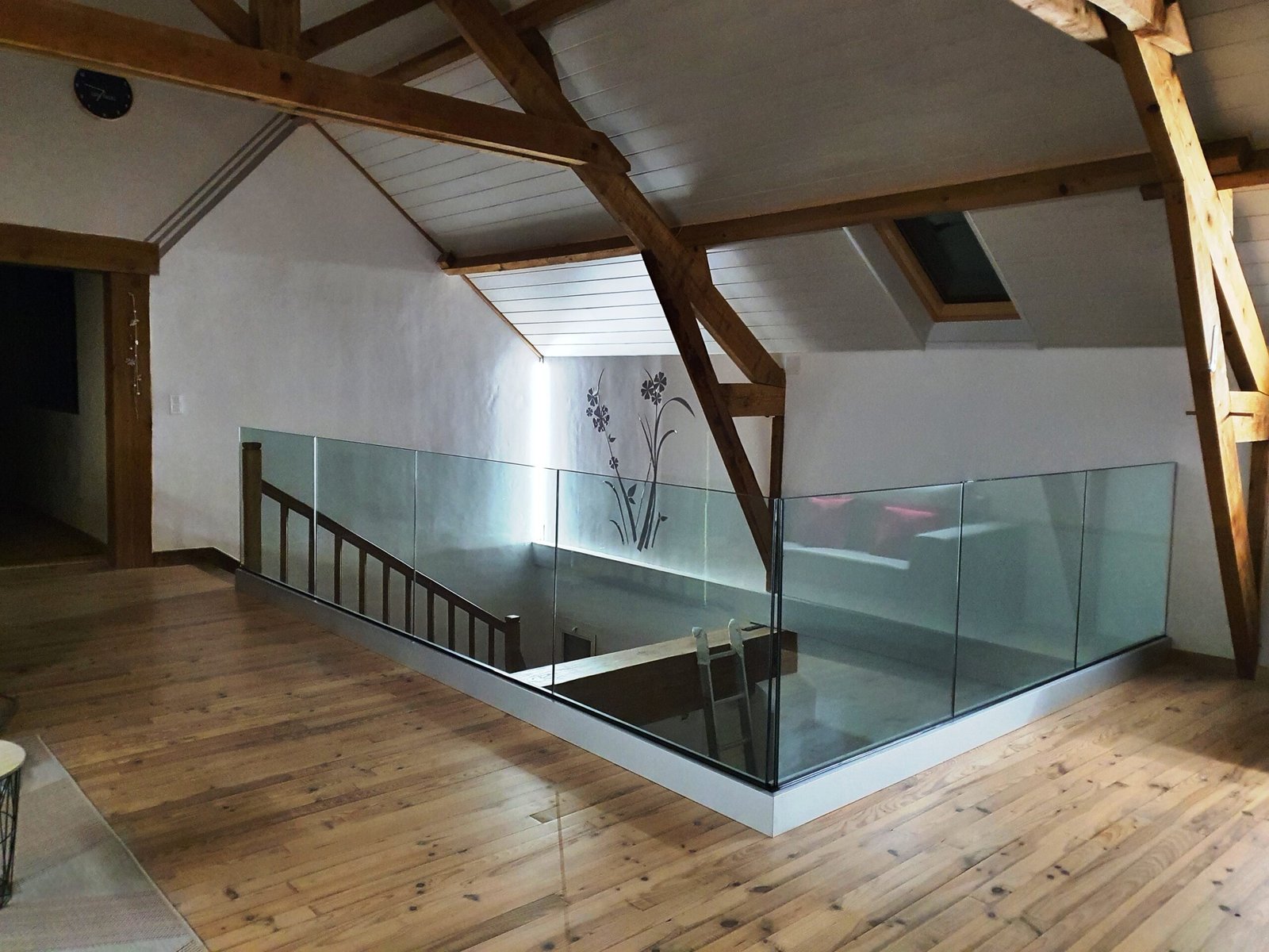 Garde-corps verre sur mesure SB24S — fixation discrète par pinces inox